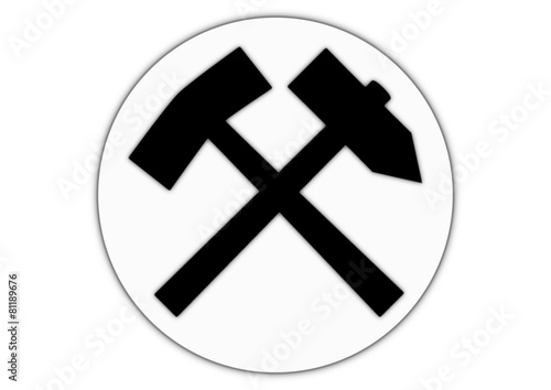 Bergbausymbol, Hammer und Schlägel