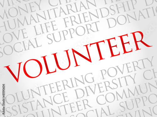 Volunteer word cloud concept