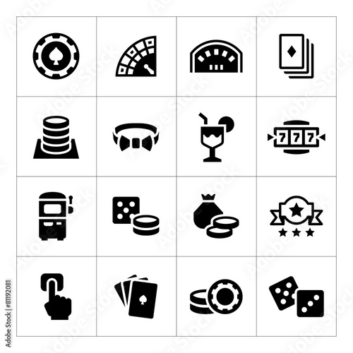 Set icons of casino