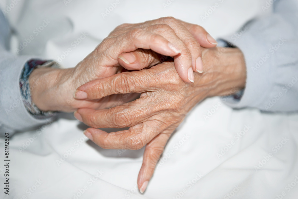 Hands of elderly person Hands of elderly person