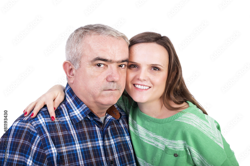 Portrait of happy daughter and father Portrait of happy daughter and father