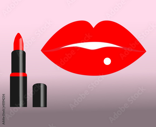 Sweet red vector lips