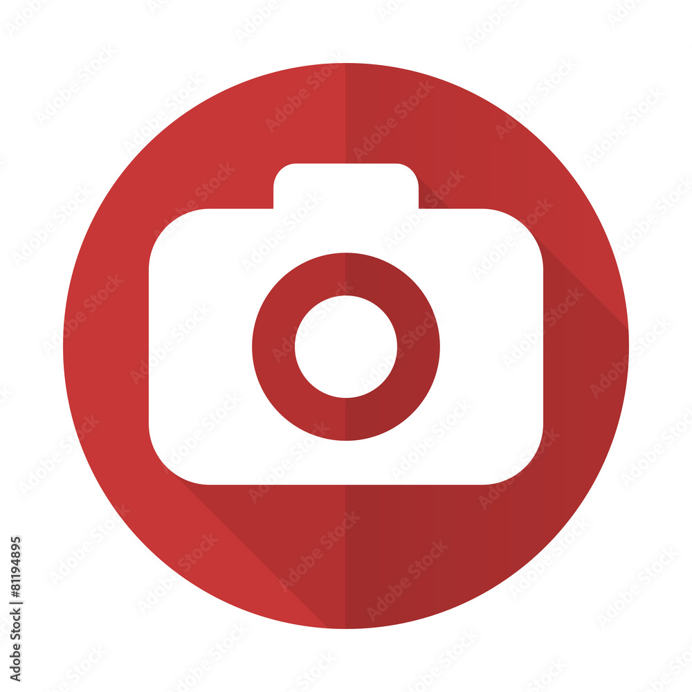 photo camera red flat icon photography sign photo camera red flat icon photography sign