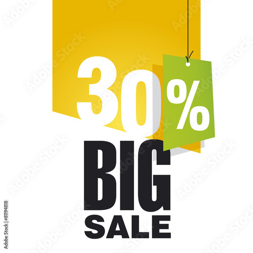 Big Sale 30 percent off orange background