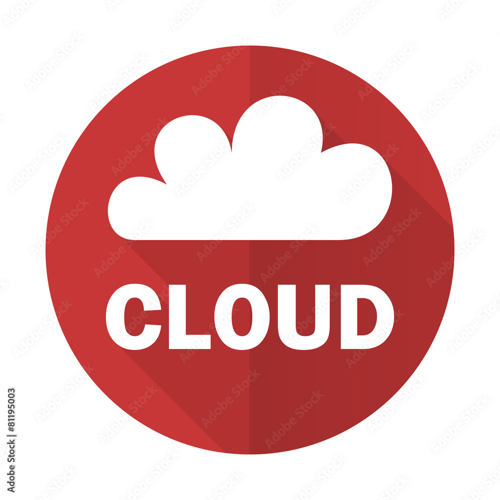 cloud red flat icon cloud red flat icon