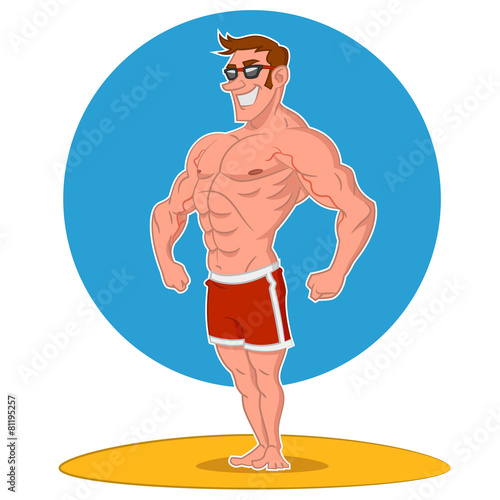 Posing bodybuilder