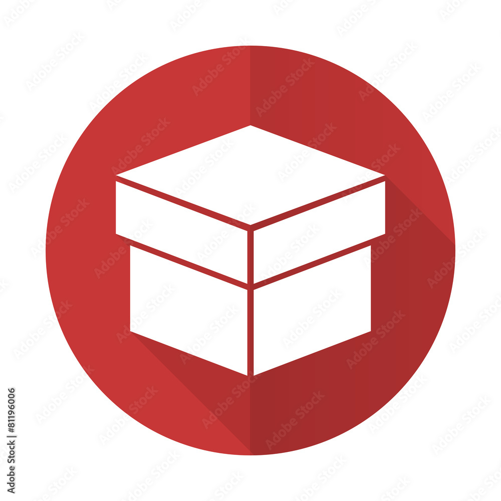 box red flat icon box red flat icon