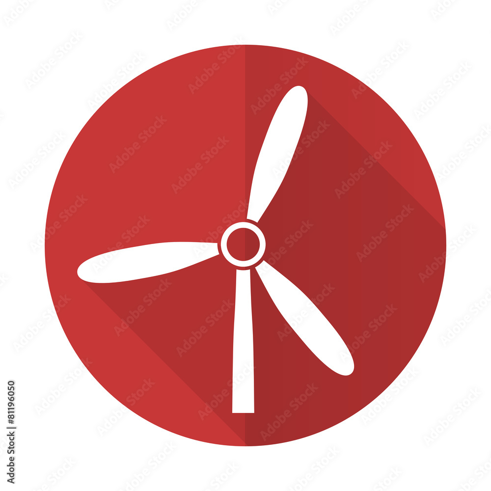 windmill red flat icon renewable energy sign windmill red flat icon renewable energy sign