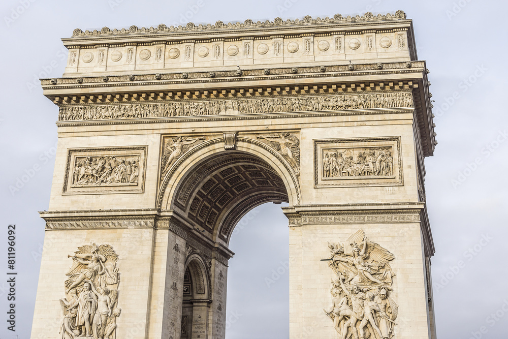 Arc de Triomphe de l'Etoile on Charles de Gaulle Place, Paris