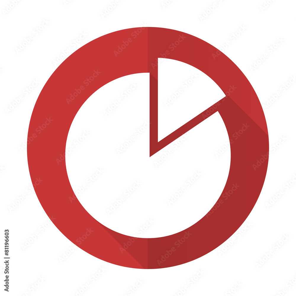 chart red flat icon chart red flat icon
