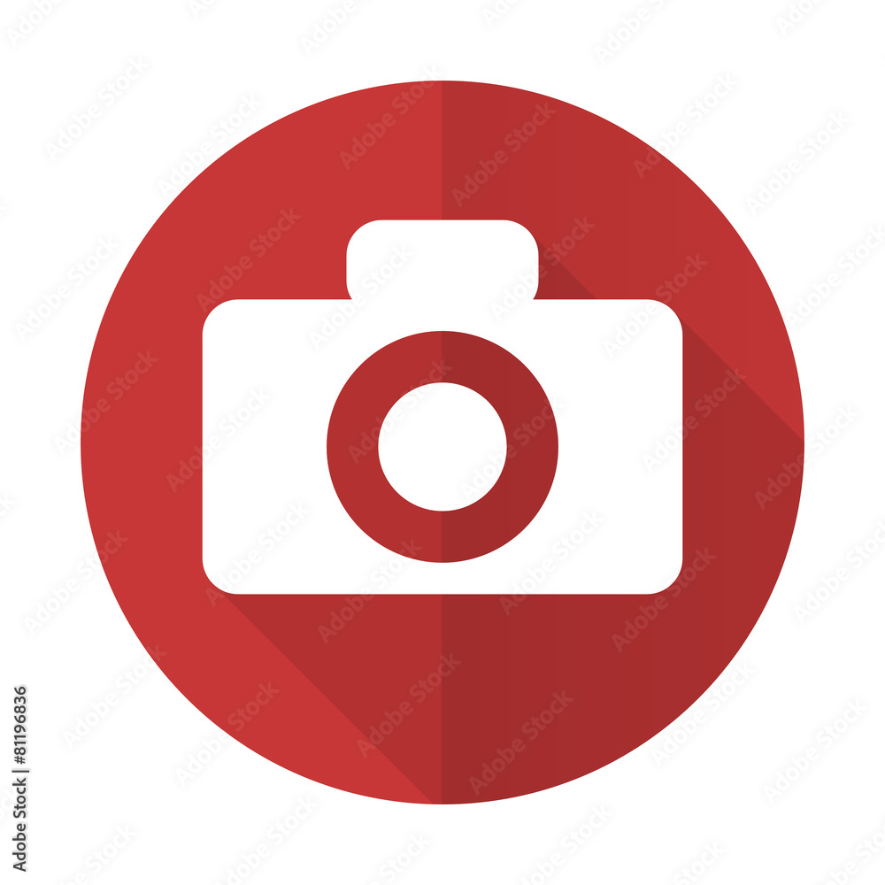 camera red flat icon camera red flat icon