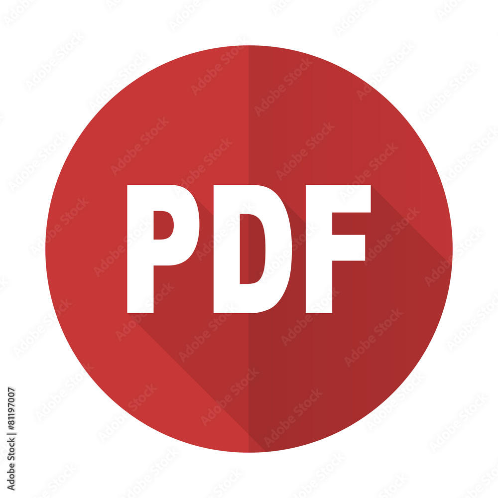 pdf red flat icon