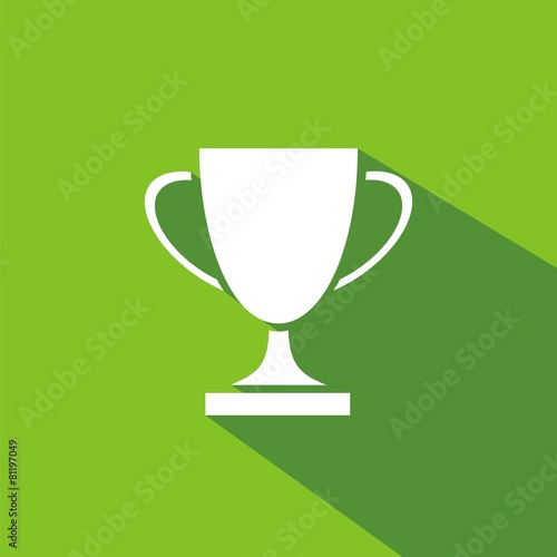 Icono trofeo copa verde sombra