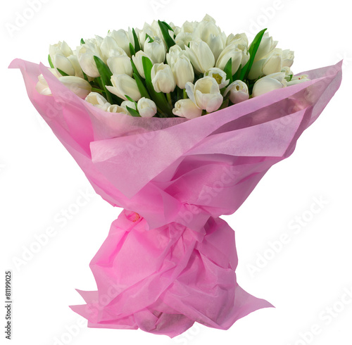 Fototapeta Naklejka Na Ścianę i Meble -  Bouquet of white tulips