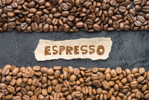 Coffee Beans Espresso Label