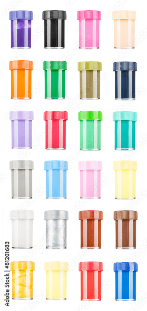 Fototapeta premium colorful paints isolated on white