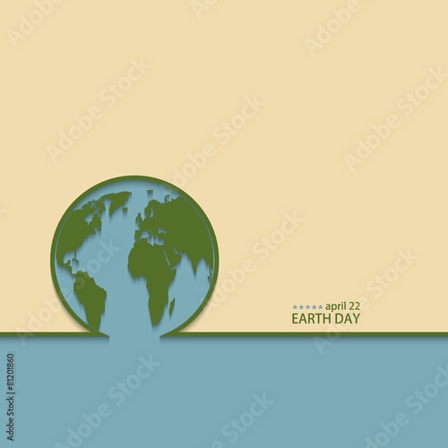 Vector modern april 22 earth day background.