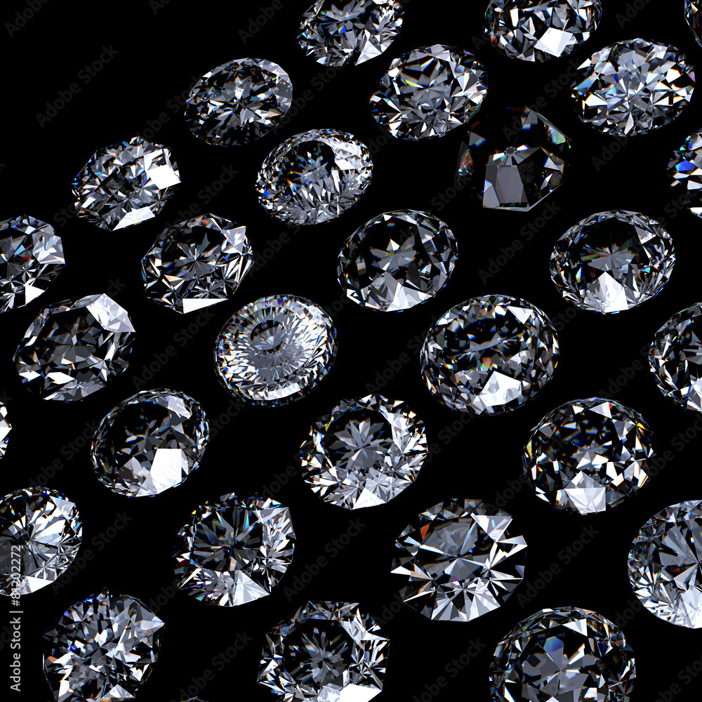 Set of many different gemstones Set of many different gemstones