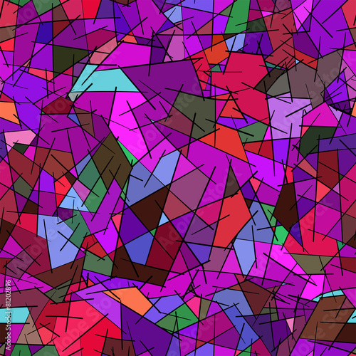 seamless pattern of colored geometric shapes