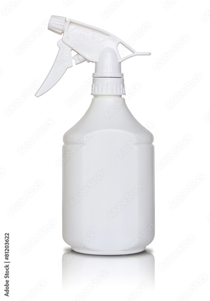 white spray bottle isolated on white white spray bottle isolated on white