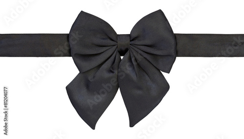 black bow tie isolated on white with clipping path