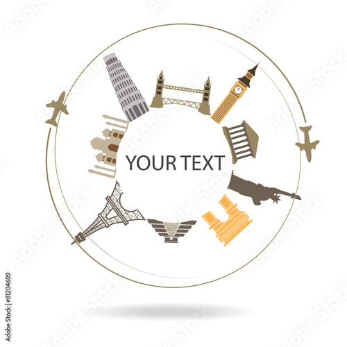 world travel background, text can be added