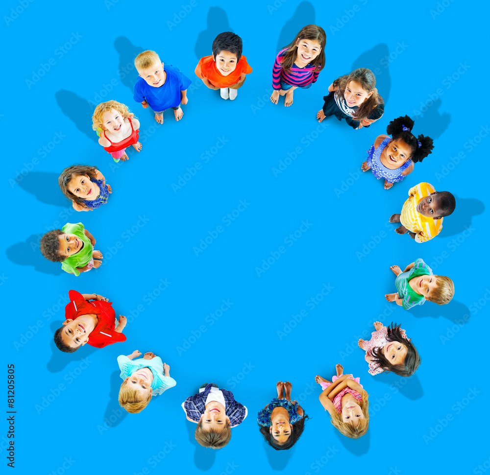 Fototapeta premium Children Kids Cheerful Childhood Diversity Concept
