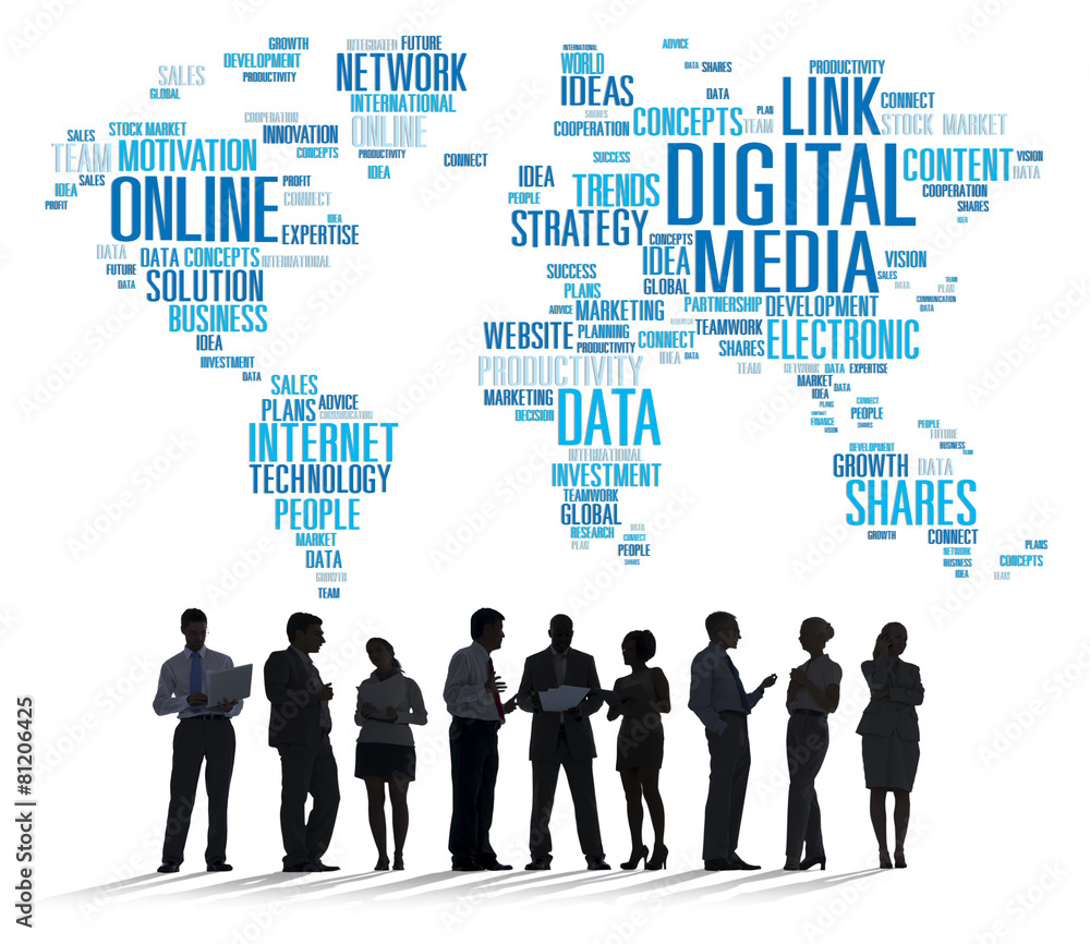 Digital Media Connecting Content Network Technology Concept Digital Media Connecting Content Network Technology Concept