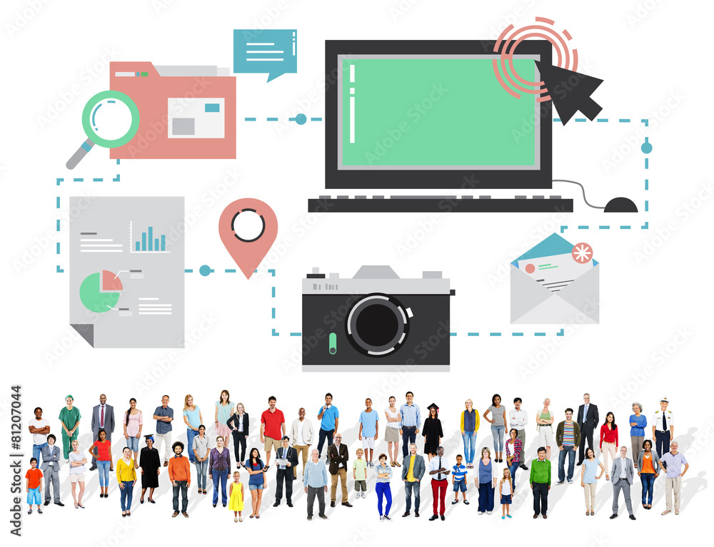 Technology Media Social Network Connection Concept Technology Media Social Network Connection Concept