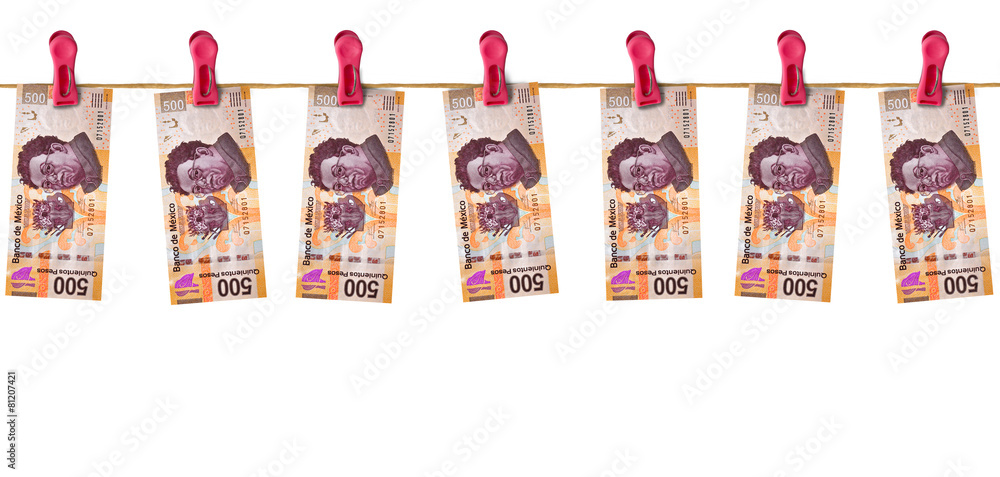 Fototapeta premium Hanging Mexican Money