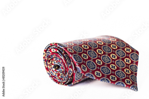  isolated silk tie roll