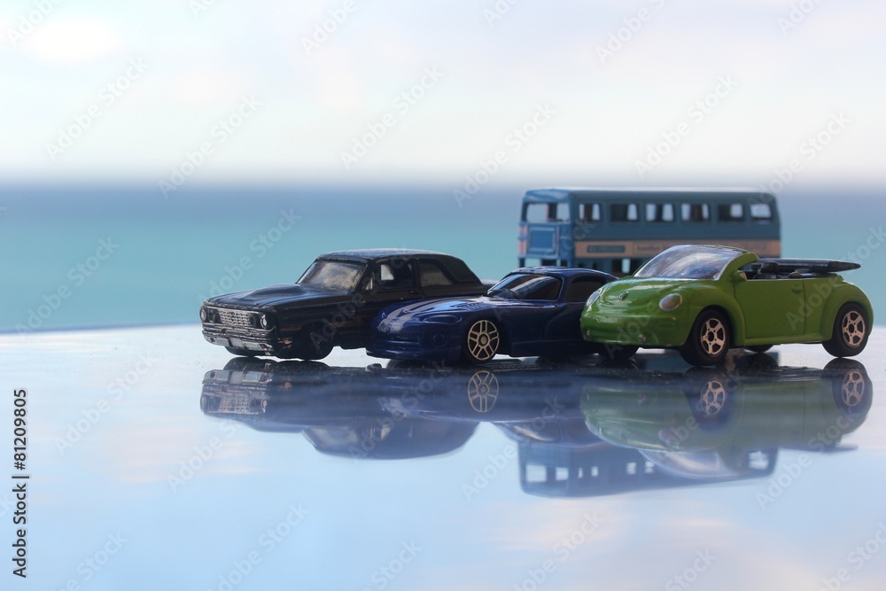 Different miniature colorful (blue, red, green, black, white) ca Different miniature colorful (blue, red, green, black, white) ca