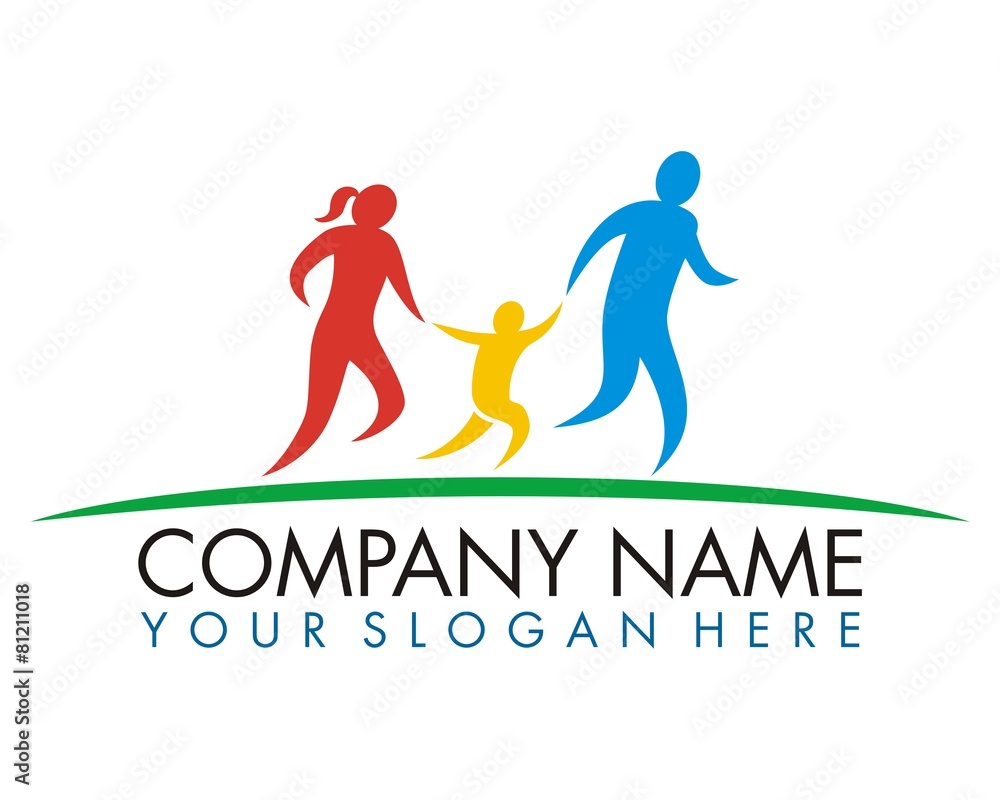 silhouette person people family run logo vector silhouette person people family run logo vector
