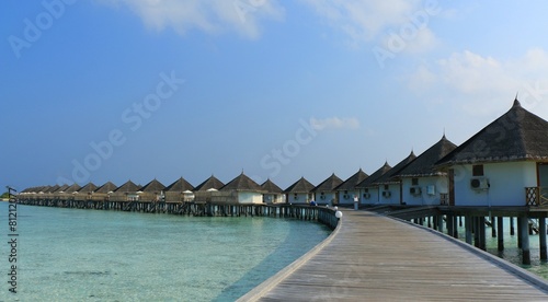 The Water villa Lagoon Maldives resort Landscape © moraey