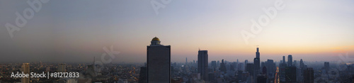 panorama scene of urban building of bangkok capital thailand la