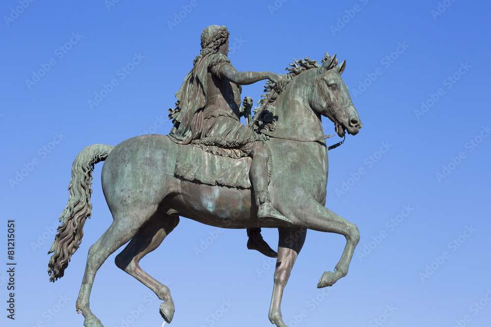 Famous statue of Louis XVI