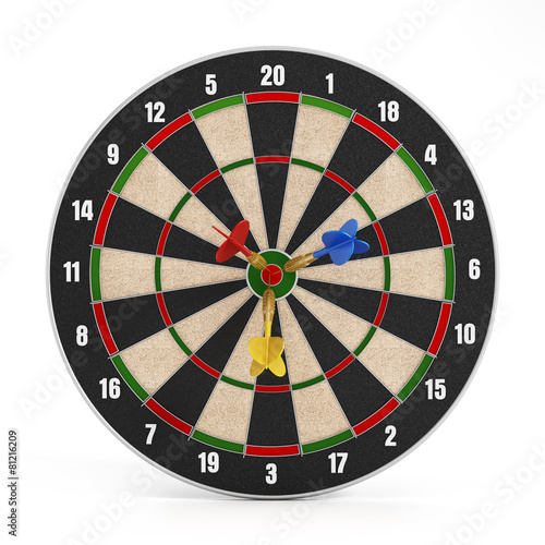 Darts at the center of the isolated target