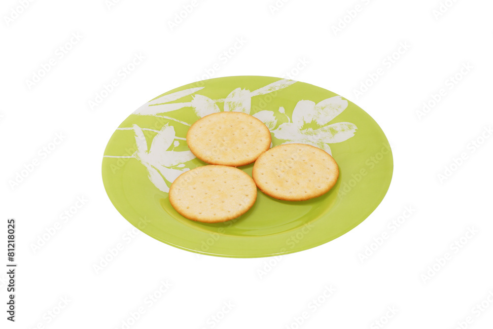 Cookies in the green plate. Cookies in the green plate.