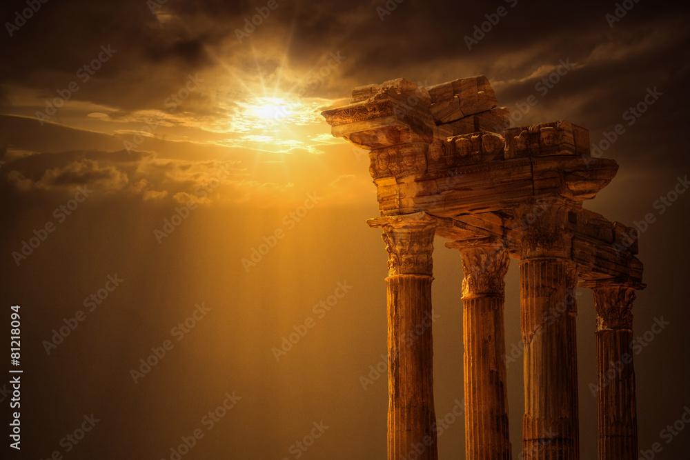 Fototapeta premium Świątynia Apollona, miasto Antalya, Side