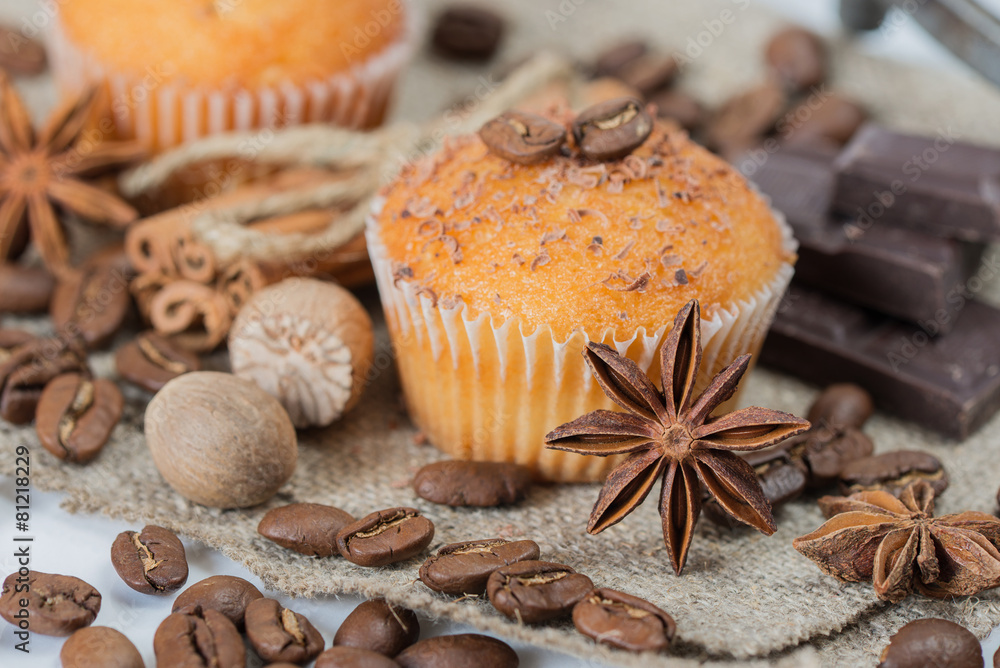 Cupcakes with chocolate chips Cupcakes with chocolate chips