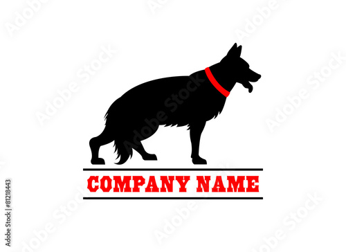 German shepherd dog training logo