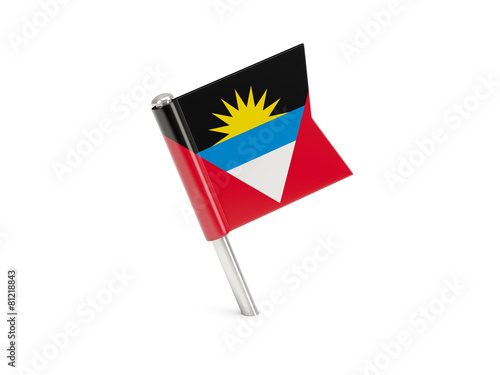 Free Download Flag pin of antigua and barbuda - GFXLoad