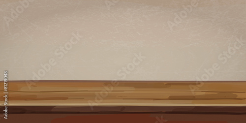 Wooden table, background. vector illustration