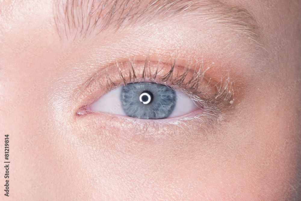 Lovely blue eye of a young woman Lovely blue eye of a young woman