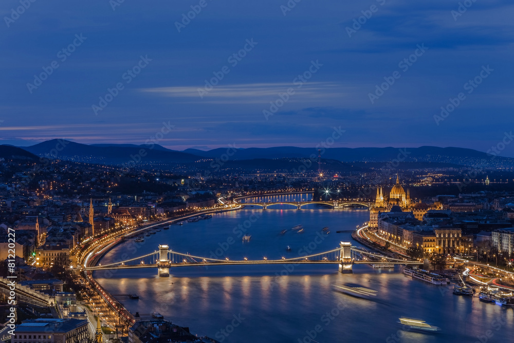 Naklejka premium View panoramic Budapest