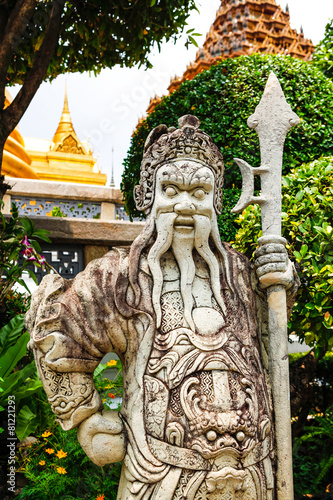 stone Statue in Wat Phra Kaew temple, Bangkok, Thailand