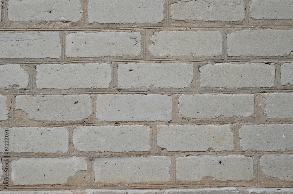Obraz premium White old silicate brick background