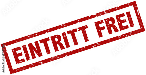 Eintritt frei Stempel rot