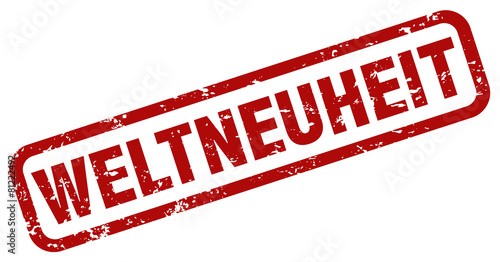 weltneuheit Stempel rot