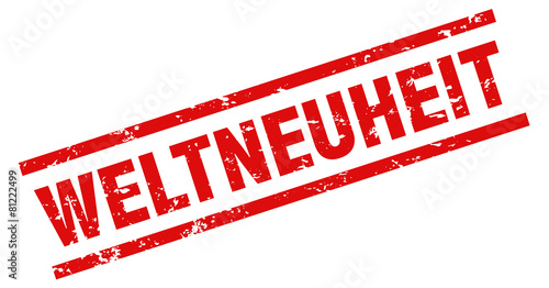 weltneuheit Stempel rot